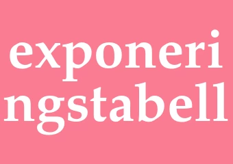 Synonym exponeringstabell