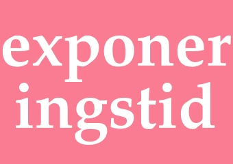 Synonym exponeringstid