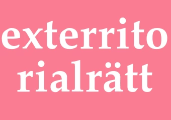 Synonym exterritorialrätt