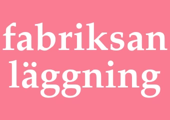 Synonym fabriksanläggning