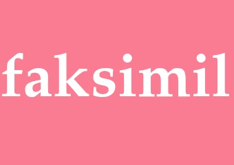 Synonym faksimil