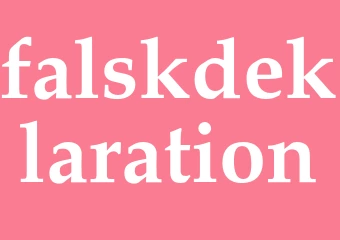 Synonym falskdeklaration