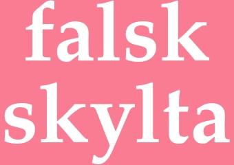 Synonym falskskylta