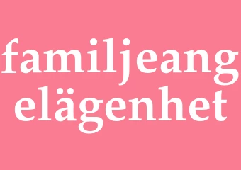 Synonym familjeangelägenhet