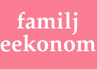 Synonym familjeekonom