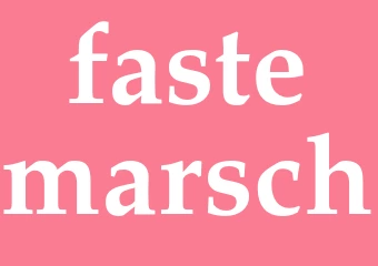 Synonym fastemarsch