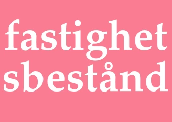 Synonym fastighetsbestånd