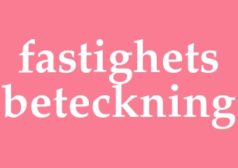 Synonym fastighetsbeteckning