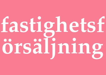 Synonym fastighetsförsäljning