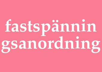 Synonym fastspänningsanordning