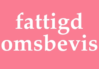Synonym fattigdomsbevis