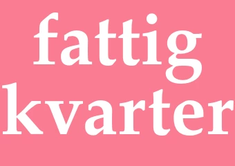 Synonym fattigkvarter