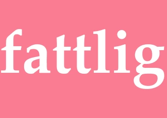 Synonym fattlig