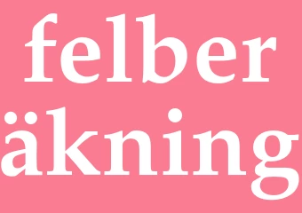Synonym felberäkning