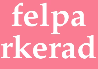 Synonym felparkerad