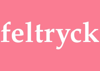 Synonym feltryck