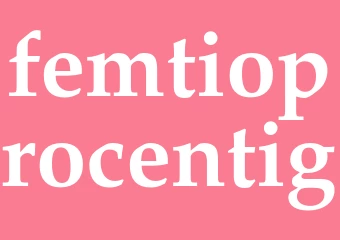 Synonym femtioprocentig