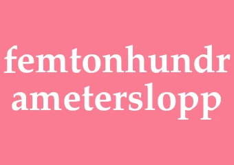 Synonym femtonhundrameterslopp