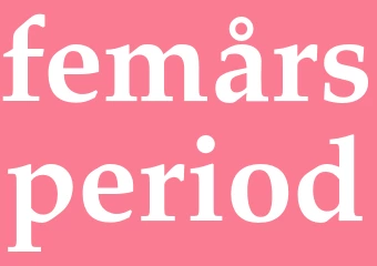 Synonym femårsperiod