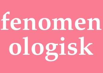 Synonym fenomenologisk