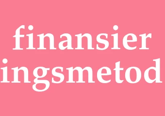 Synonym finansieringsmetod