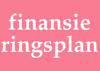 Synonym finansieringsplan
