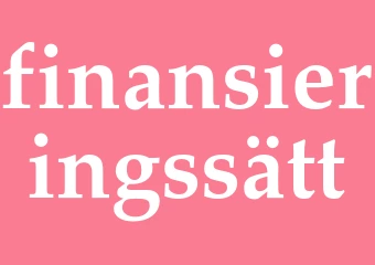 Synonym finansieringssätt