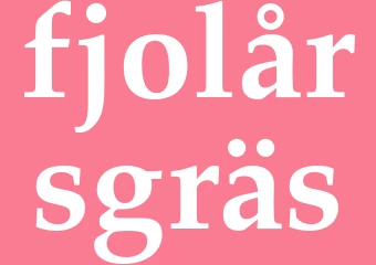 Synonym fjolårsgräs