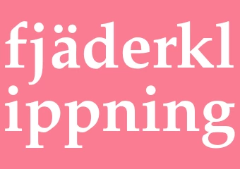 Synonym fjäderklippning