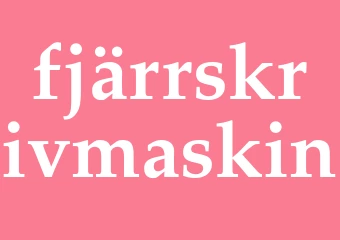 Synonym fjärrskrivmaskin