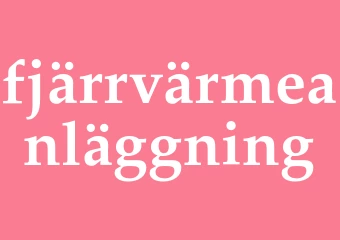 Synonym fjärrvärmeanläggning