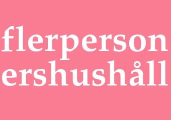 Synonym flerpersonershushåll