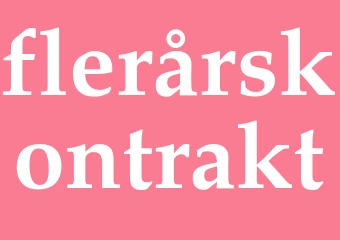 Synonym flerårskontrakt