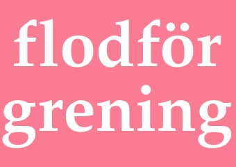 Synonym flodförgrening