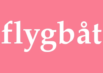 Synonym flygbåt