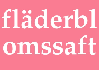 Synonym fläderblomssaft