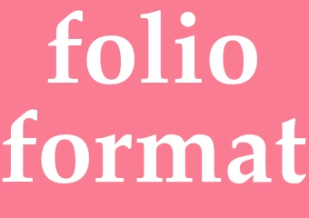 Synonym folioformat