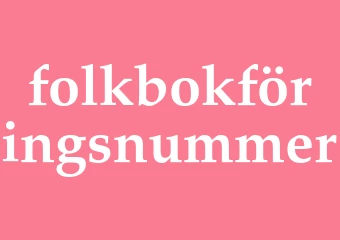 Synonym folkbokföringsnummer