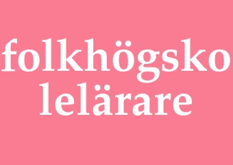 Synonym folkhögskolelärare