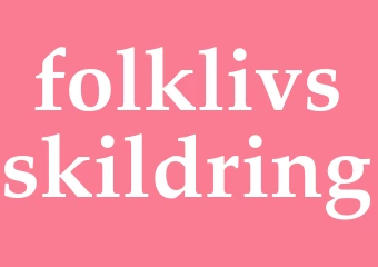 Synonym folklivsskildring