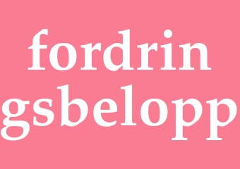 Synonym fordringsbelopp