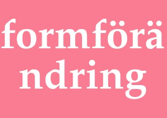 Synonym formförändring