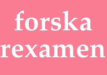 Synonym forskarexamen