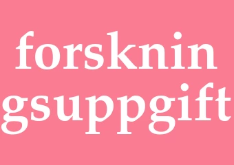 Synonym forskningsuppgift