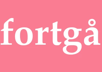 Synonym fortgå