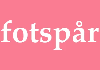 Synonym fotspår