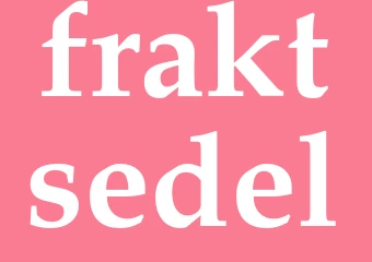 Synonym fraktsedel