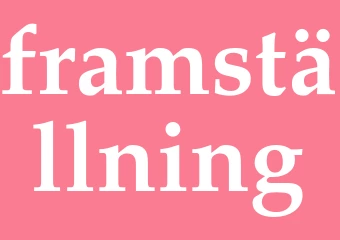 Synonym framställning