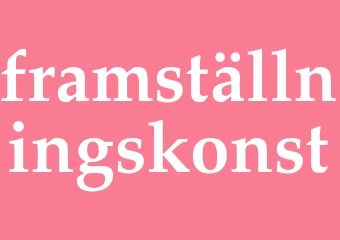 Synonym framställningskonst