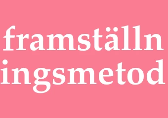 Synonym framställningsmetod